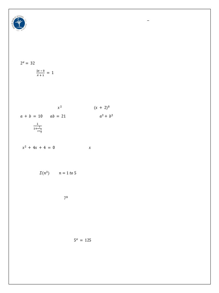 Grade 8 Mathematics Holiday Assignment | PDF