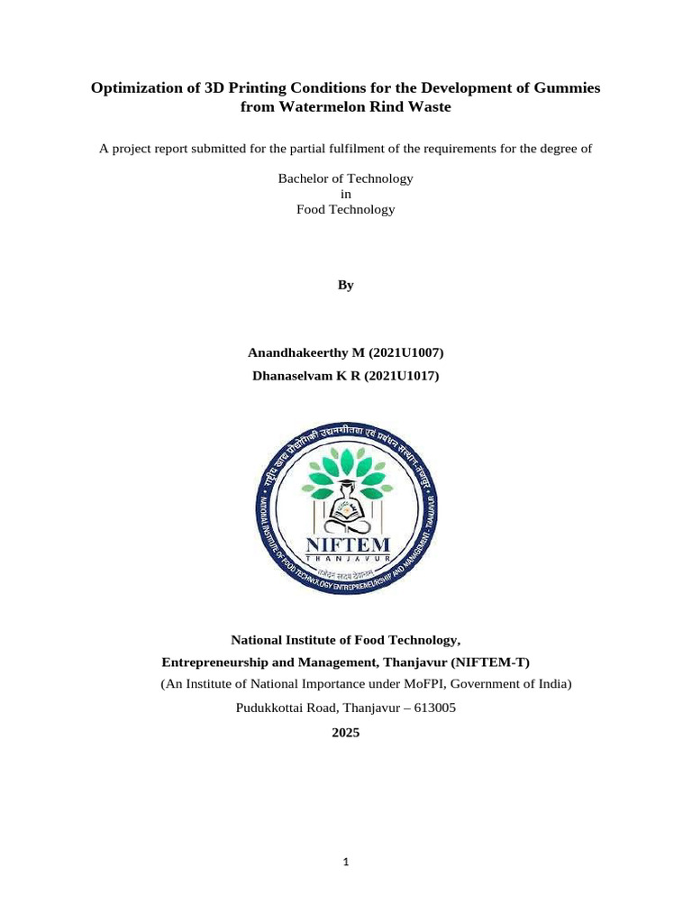 Edited Thesis | PDF | 3 D Printing | Extrusion