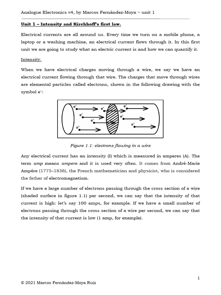 Kirchhoff's Law and Current Intensity | PDF | Electric Current | Quantity