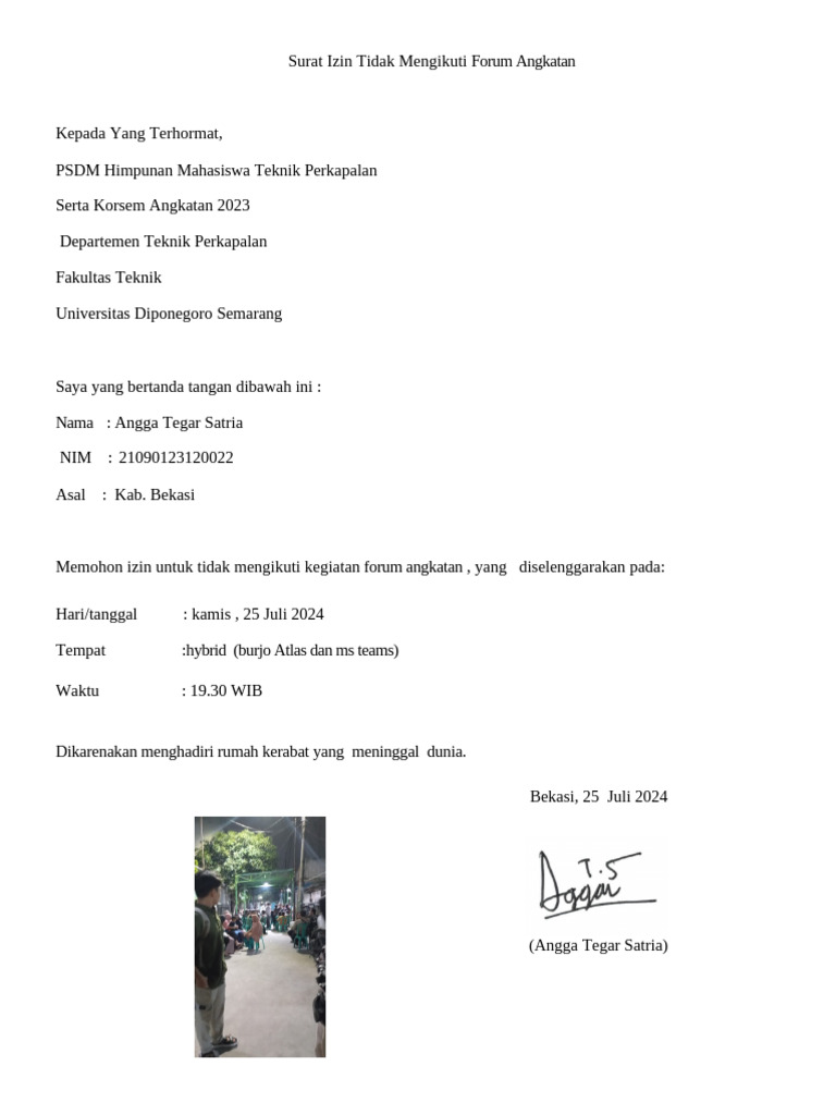 Format Surat Izin Terbaru 2024 | PDF