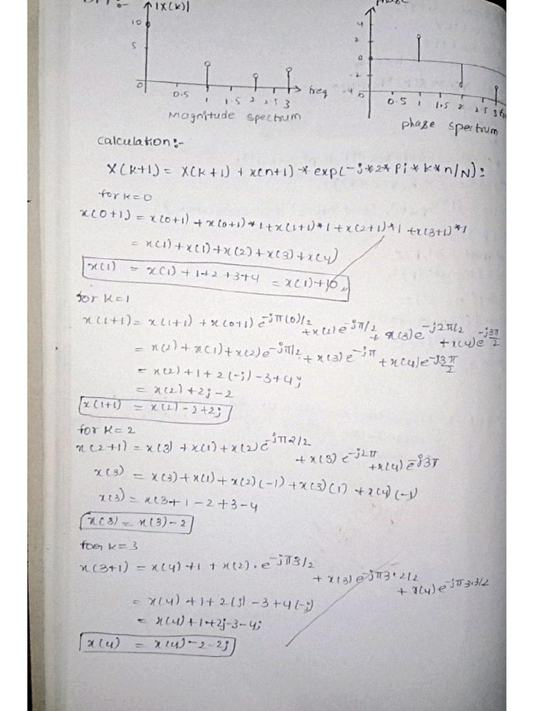DFT and Idft Without Using Builtin Function | PDF