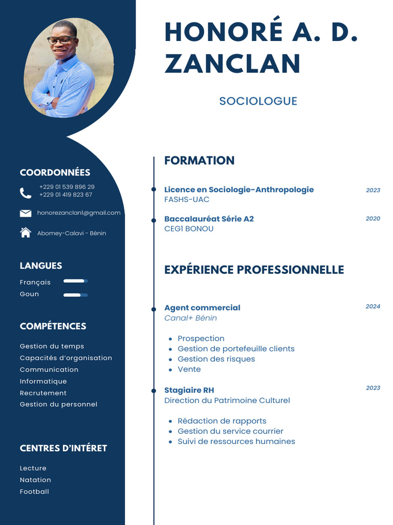 CV de Sociologue : Compétences et Expérience | PDF