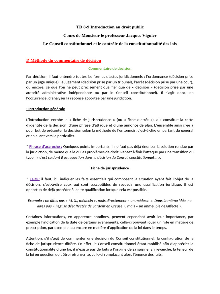 Conseil constitutionnel et contrôle légal | PDF | Loi | Constitution