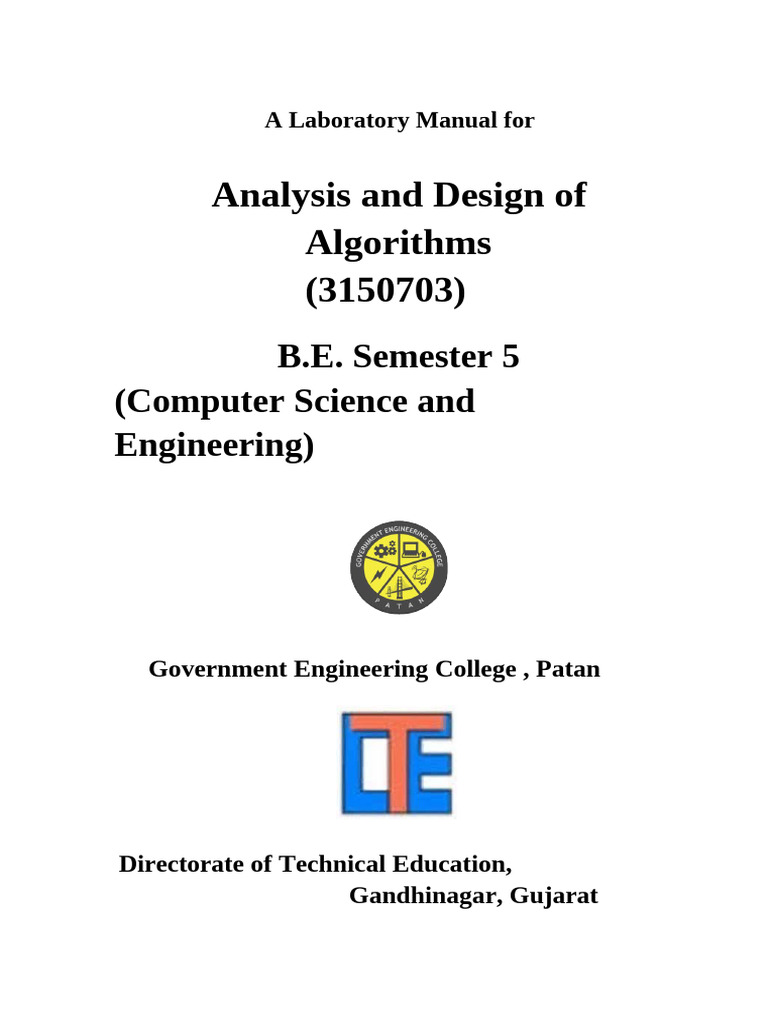 Lab Manual for Algorithm Design and Analysis | PDF | Dynamic ...