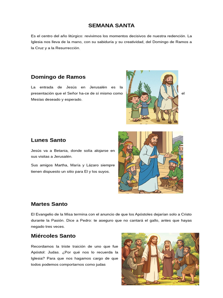 Semana Santa: Reflexiones y Celebraciones | PDF