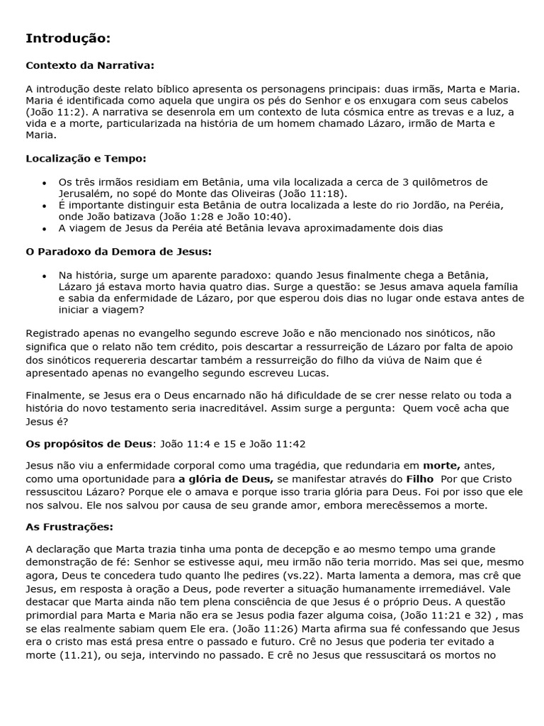 Lição 7 Da Escola Dominical - Eu Sou A Ressurreição e A Vida - 18-05 ...