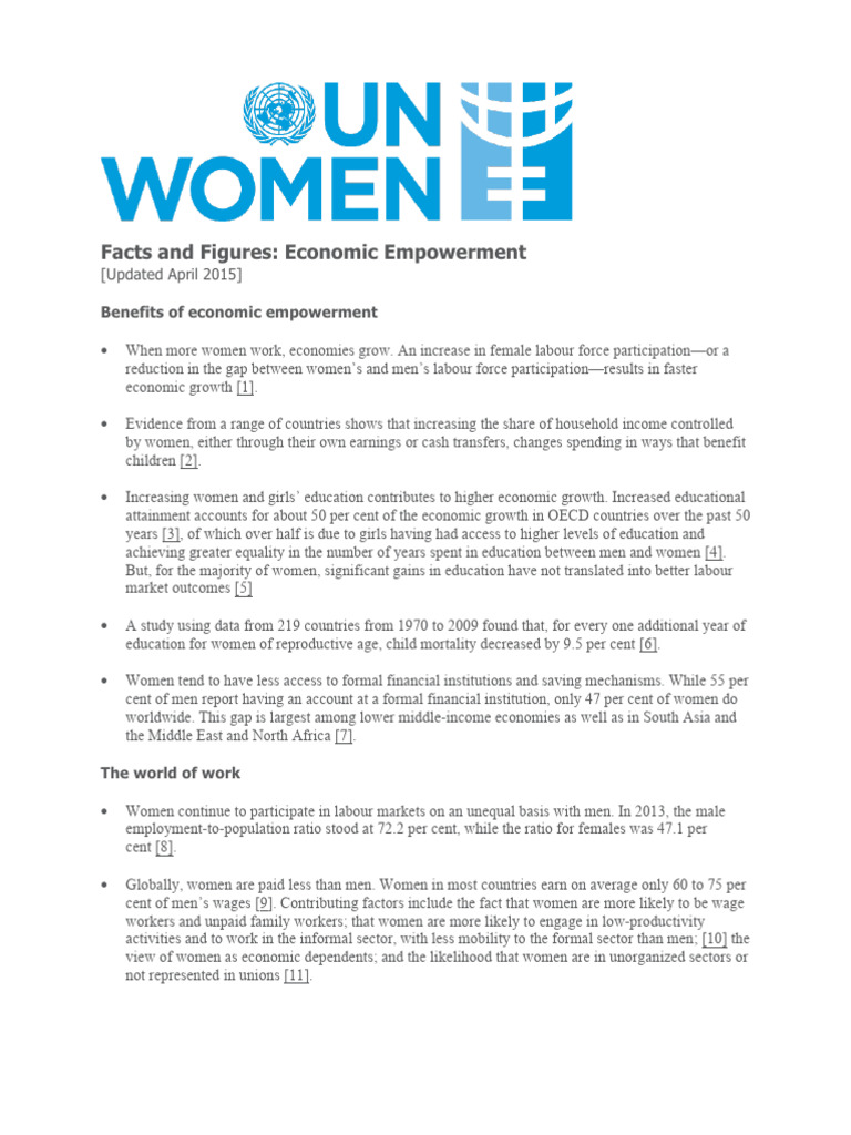 Economic Empowerment of Women | PDF | Workforce | Woman