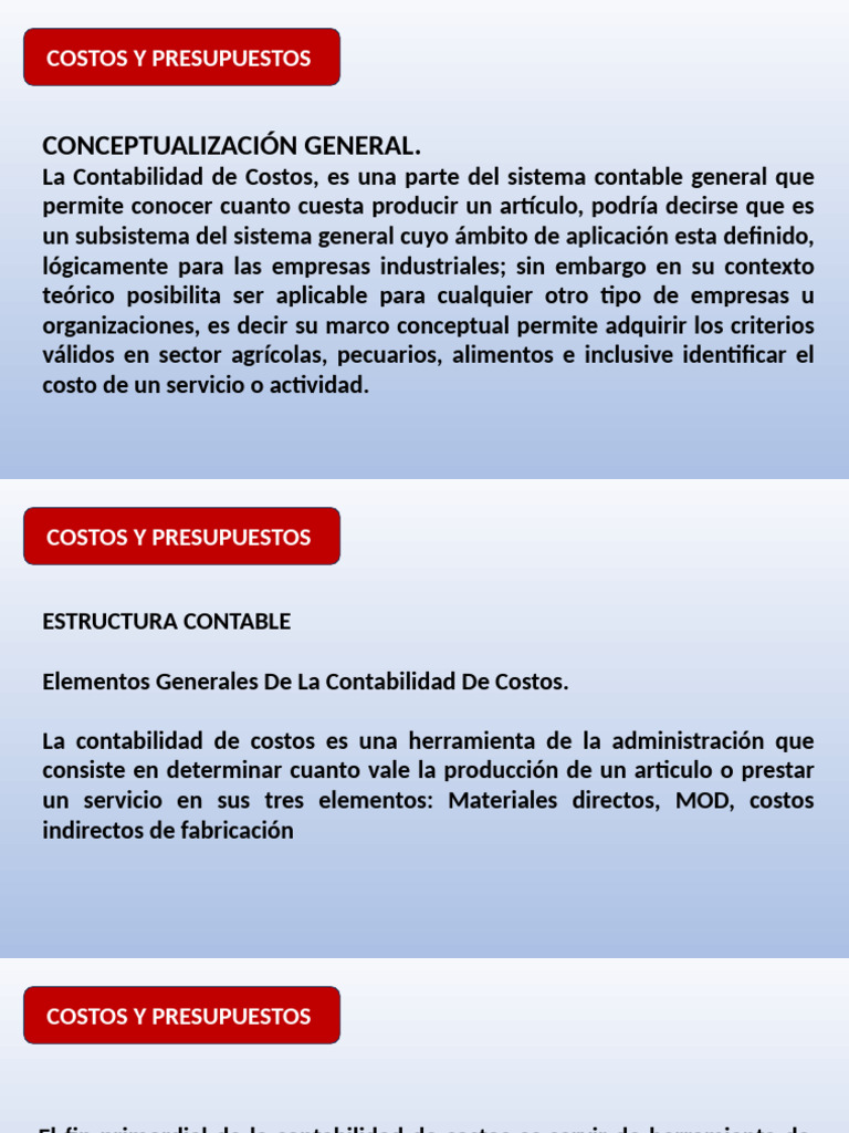 Diferencias entre Costos y Presupuestos | PDF | Presupuesto | Costo
