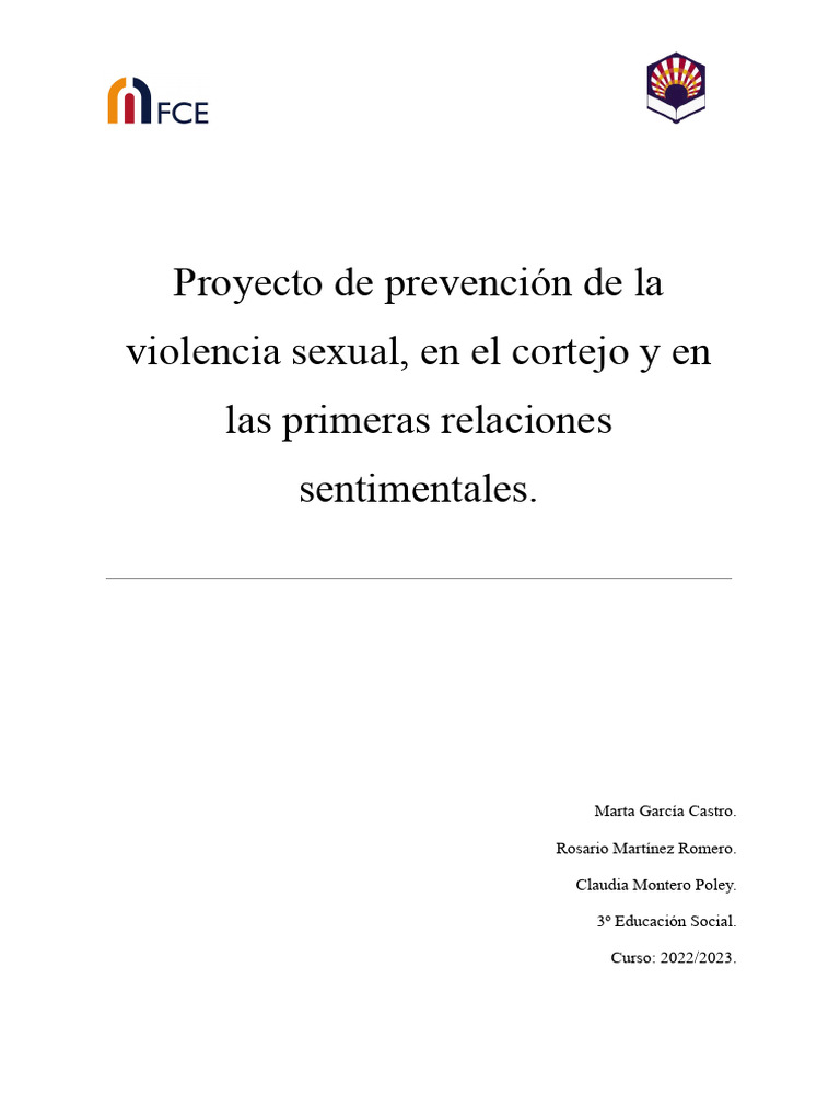 Proyecto de Prevencion de Violencia Sexual | PDF | Violencia | Desempleo