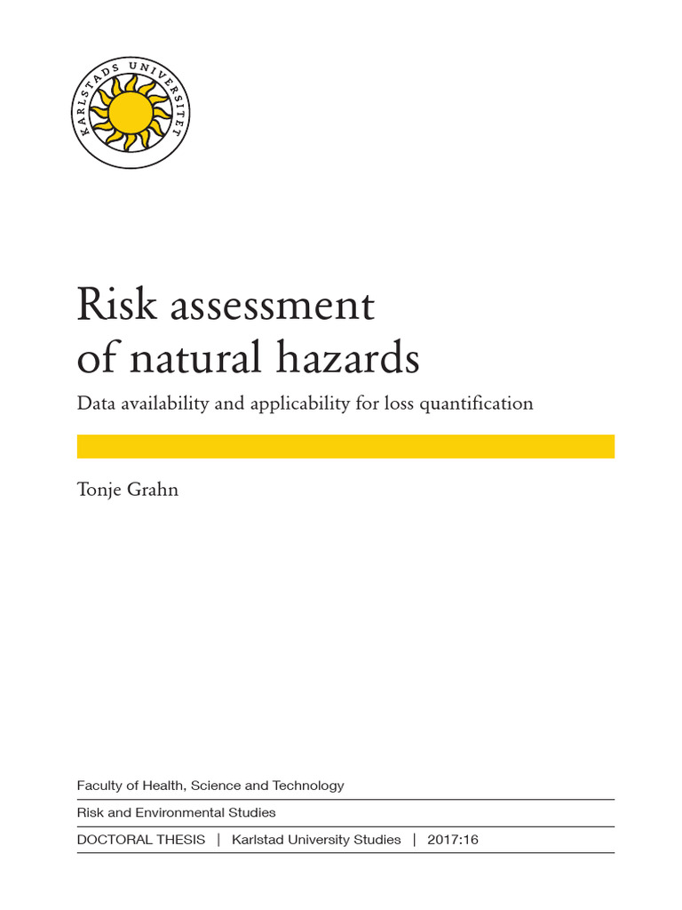 Natural Hazards Risk Assessment Study | PDF | Risk | Risk Assessment