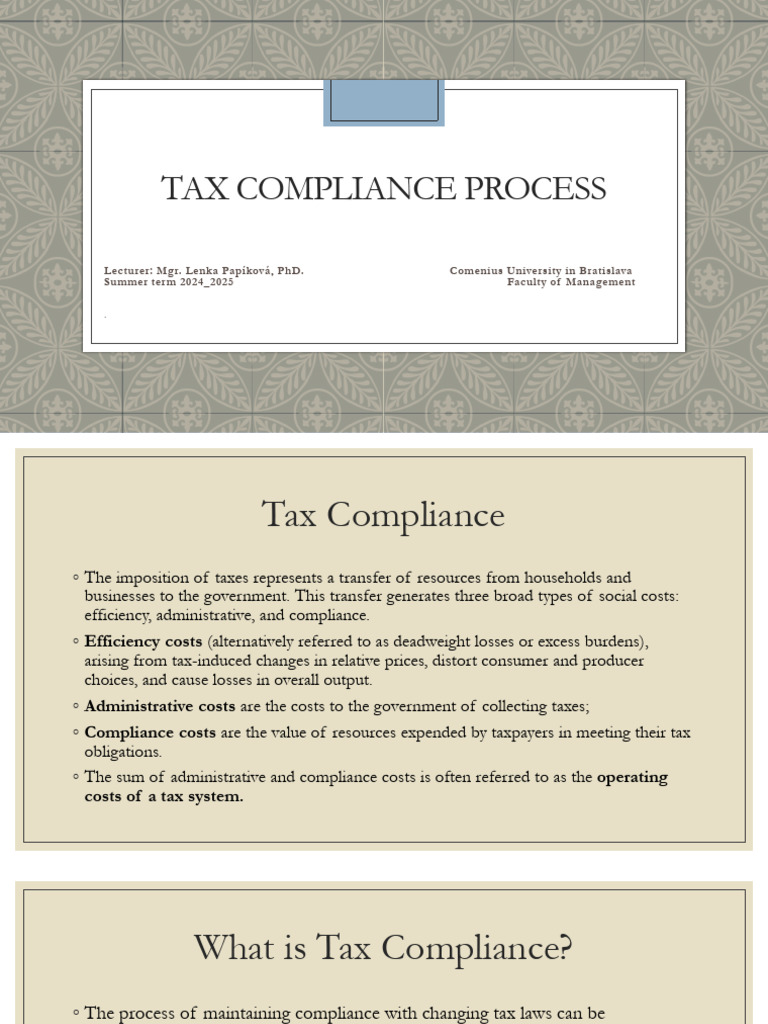 (Compulsory) Tax Compliance | PDF | Taxes | Taxation In The United States