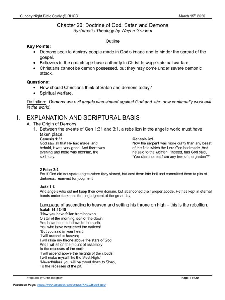 Understanding Satan and Demons in Theology | PDF | Satan | Serpents In ...