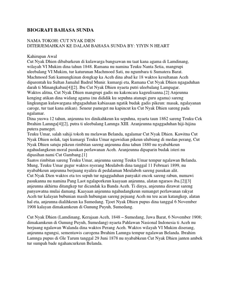 BIOGRAFI BAHASA SUNDA