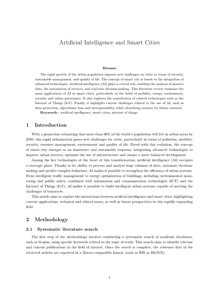 AI Applications in Smart Cities | PDF | Artificial Intelligence ...