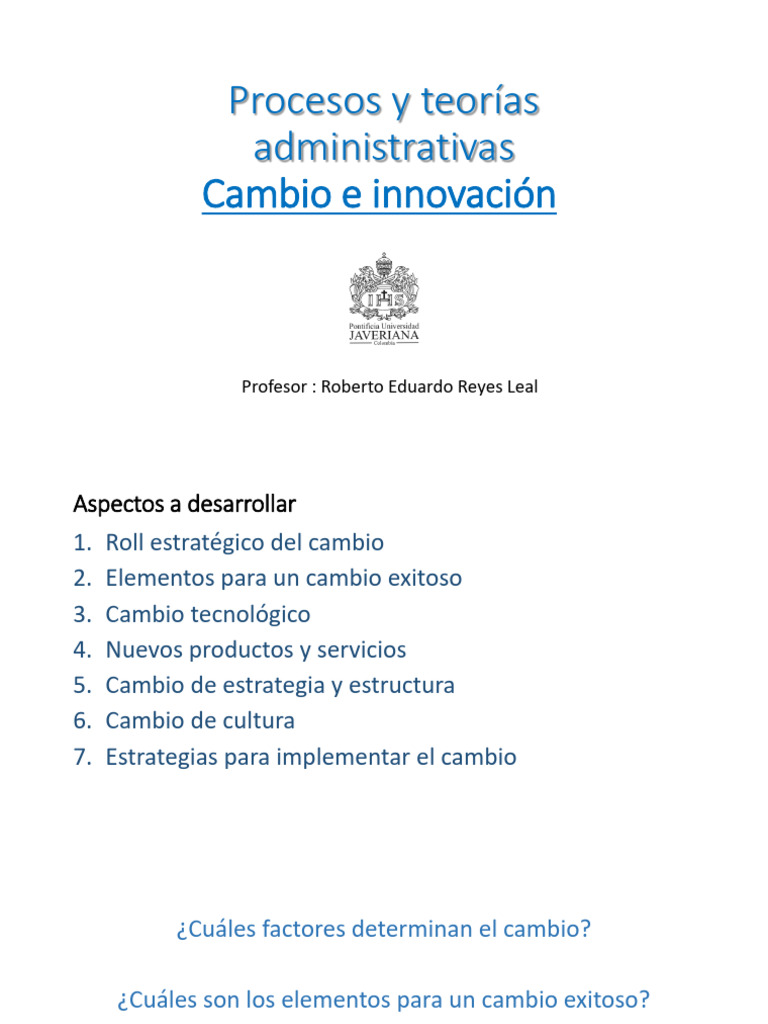 Estrategias para el Cambio Organizacional | PDF | Innovación | Business