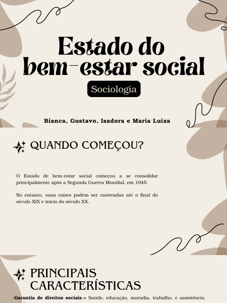 Estado de Bem-Estar Social: Conceitos e Impactos | PDF