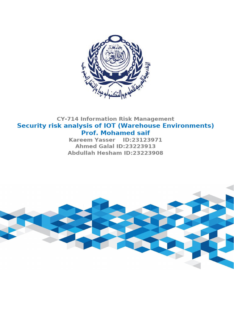 IoT Security Risks in Warehouse Management | PDF | Security | Computer ...