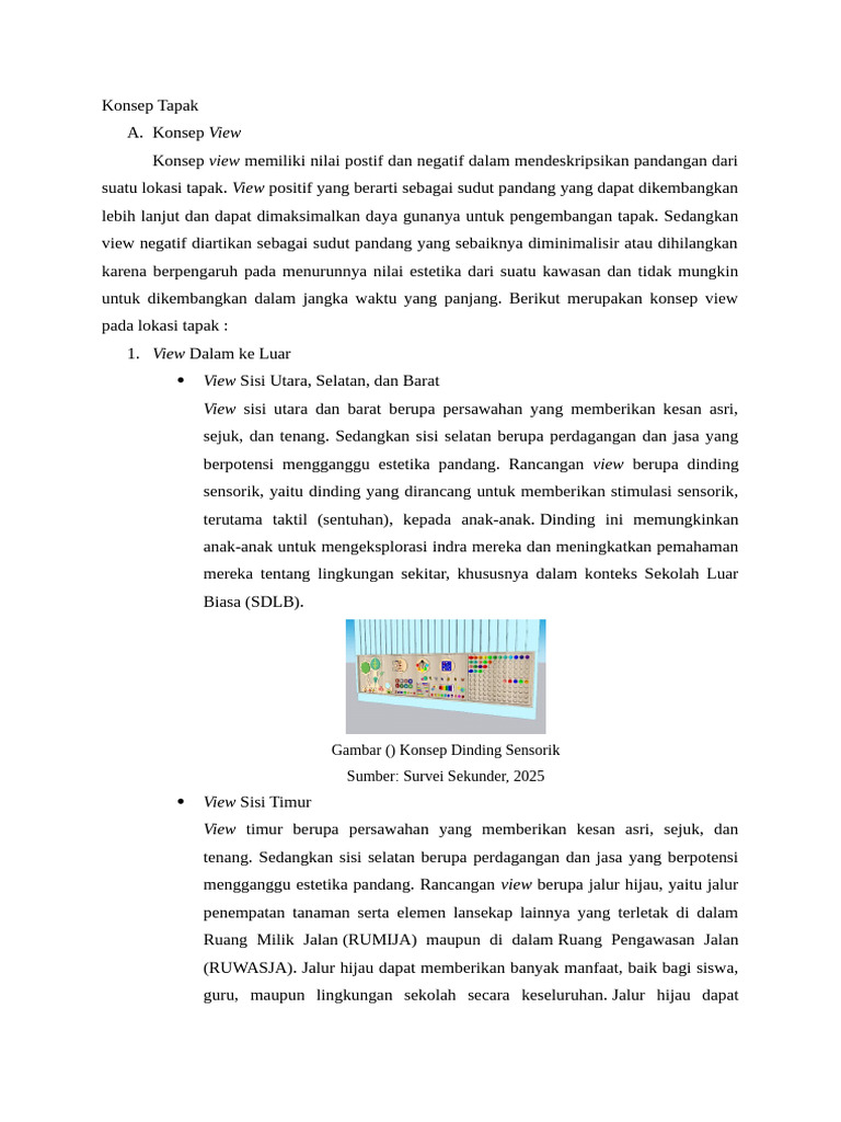 Konsep View dalam Desain Tapak SDLB | PDF