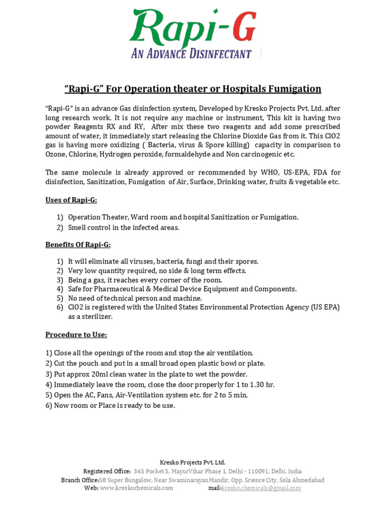 Fumigation-Machine 2 | PDF | Disinfectant | Chemical Substances