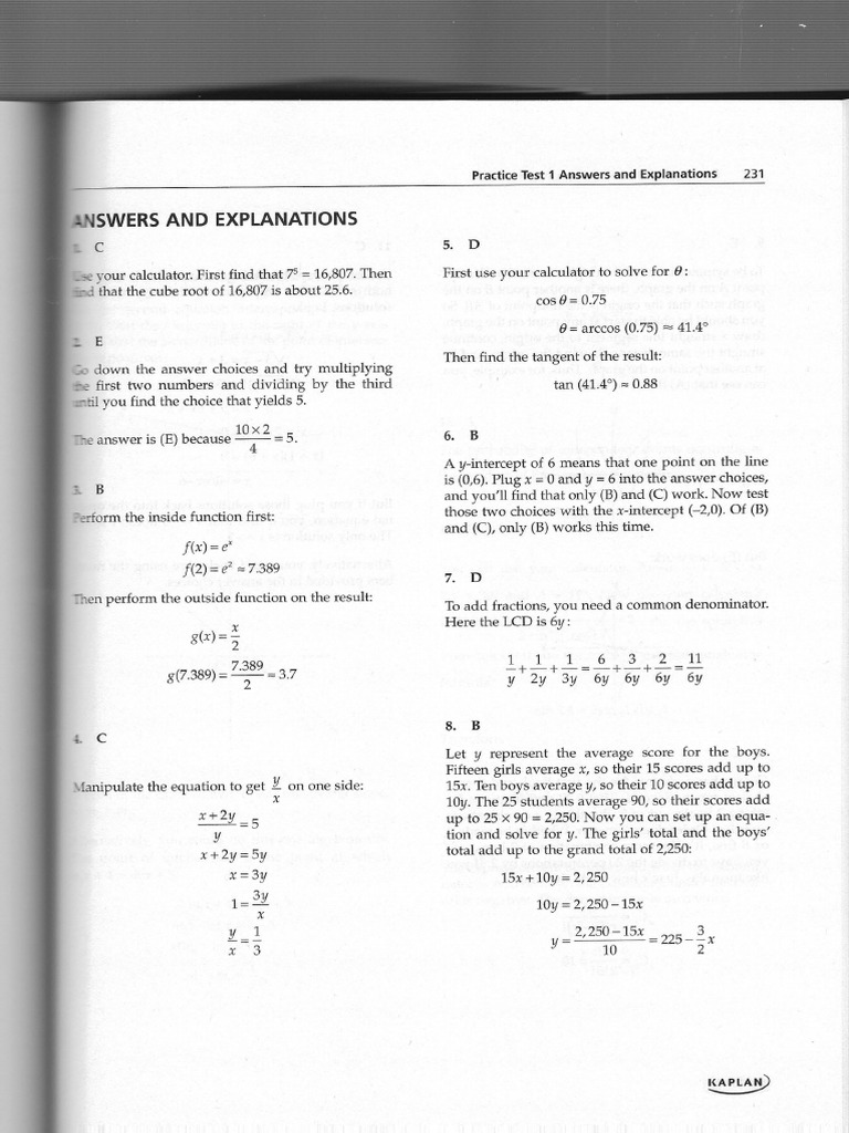 Math Kaplan Book Ans 1 | PDF | Area | Mathematics