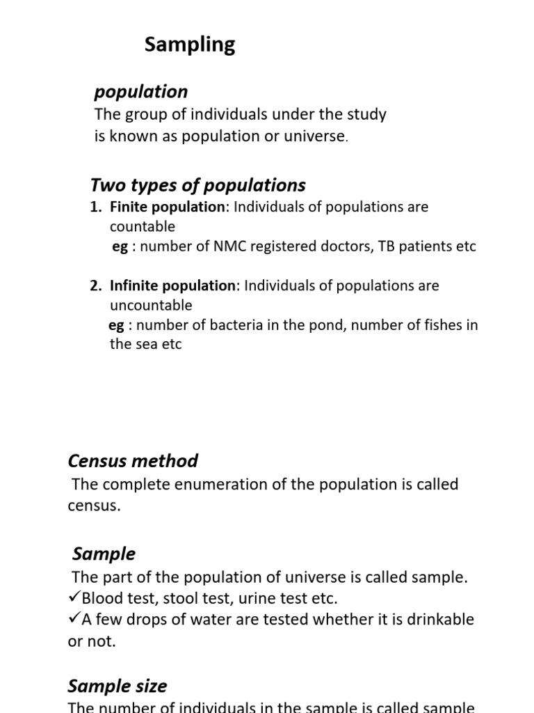 Understanding Population and Sampling Methods | PDF | Sampling ...
