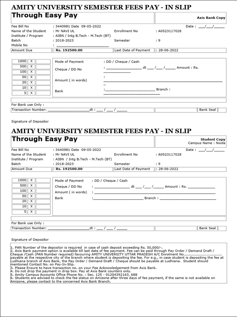 Through Easy Pay: Axis Bank | PDF | Banks | Cheque