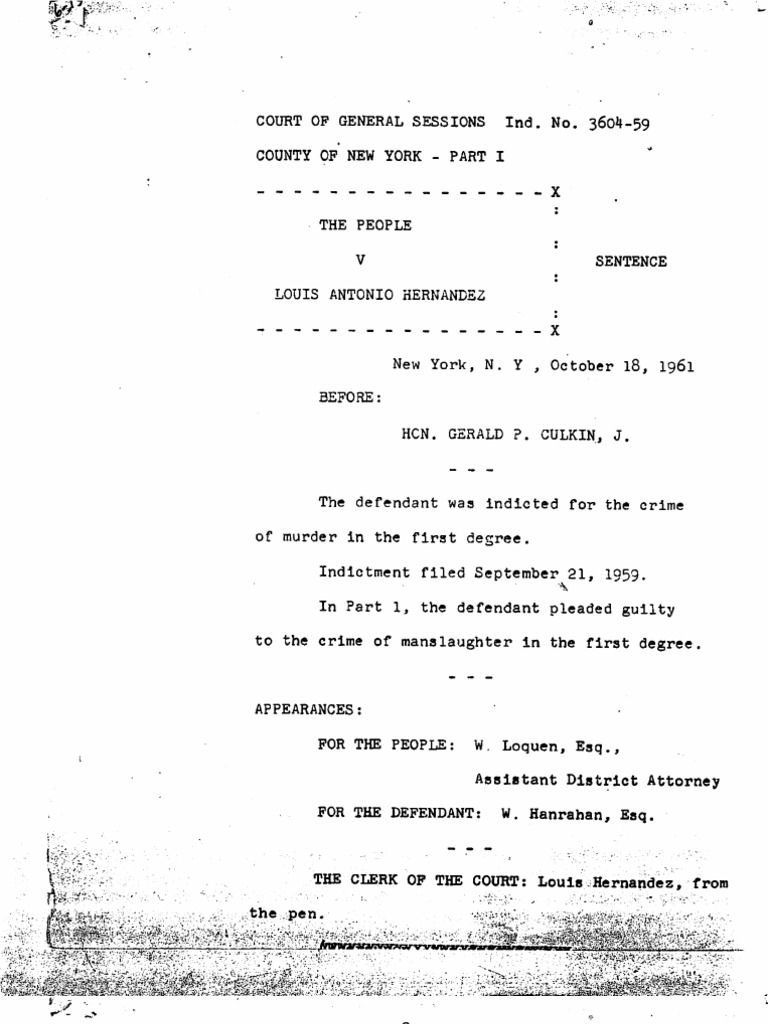 Hernandez Sentencing Minutes