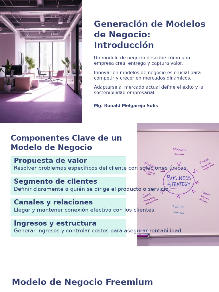 Generacion de Modelos de Negocio Introduccion | PDF | Modelo de negocio ...