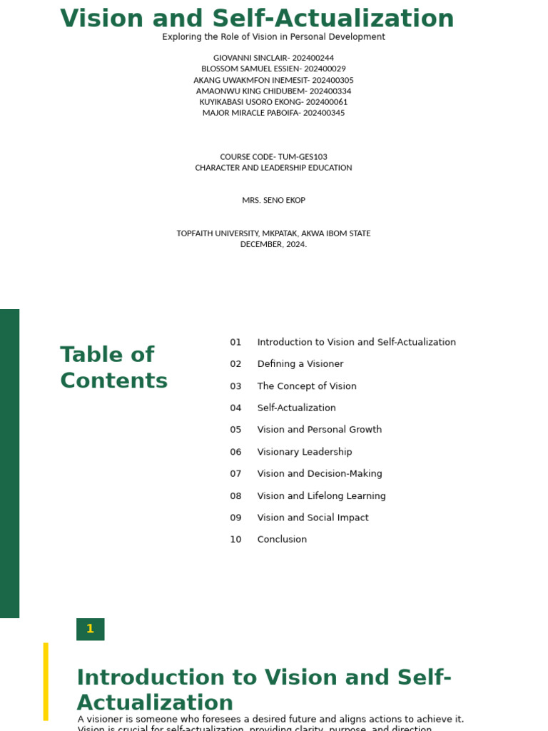 Visionand Self Actualization 57 e 39534893438 Ea | PDF | Self ...