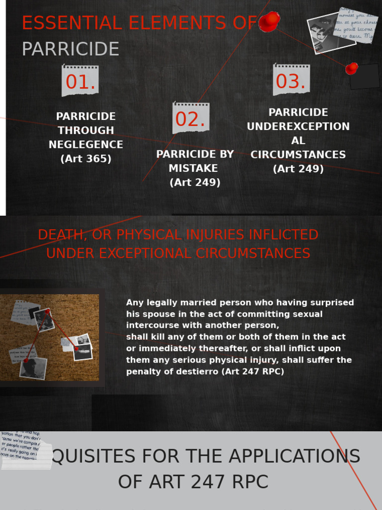 Understanding Parricide and Related Crimes | PDF | Assault | Murder