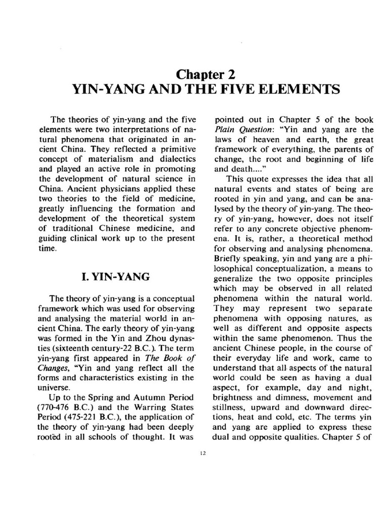 Yin-Yang and Five Elements in TCM | PDF | Yin And Yang | Traditional ...