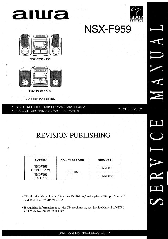 Aywa NSX-F959 | PDF