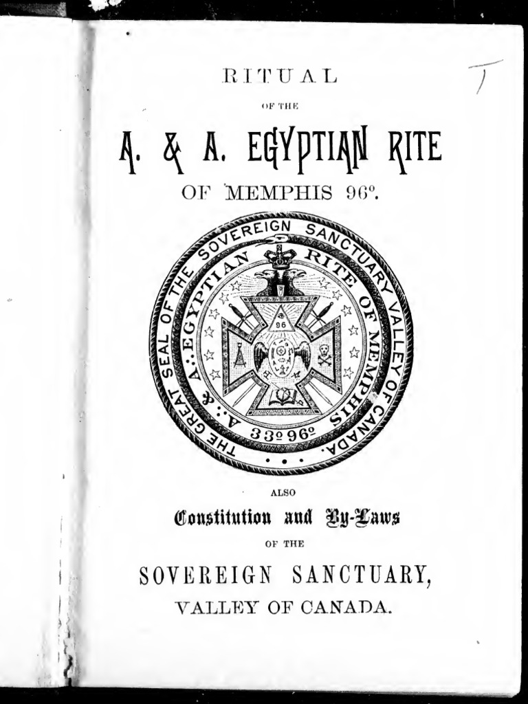 Ritual of The A and A Egyptian Rite of Memphis | PDF | Oath Of Office ...