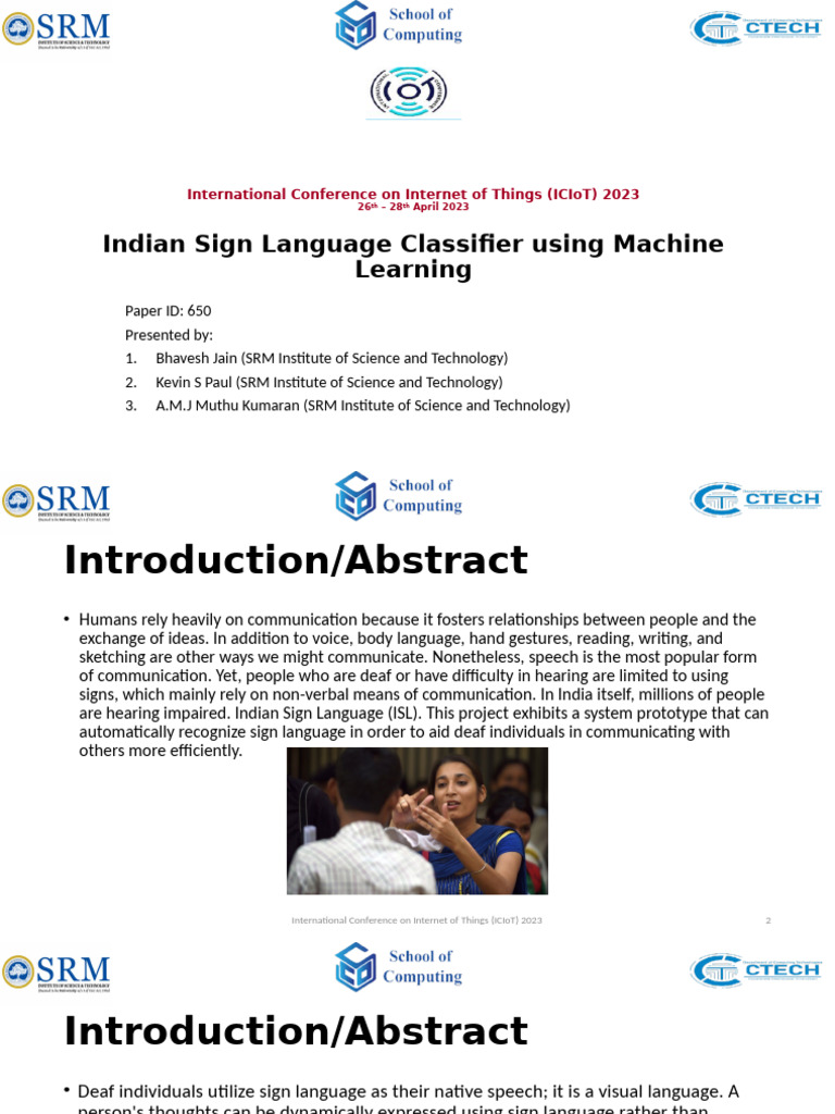 Indian Sign Language Recognition System | PDF | Sign Language | Deep ...