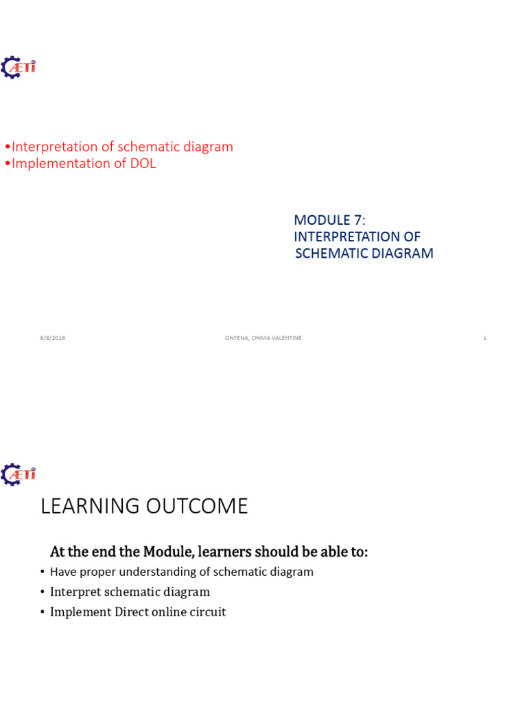 MODULE 7 - INTERPRETATION OF SCHEMATIC DIAGRAM (Compatibility Mode) | PDF