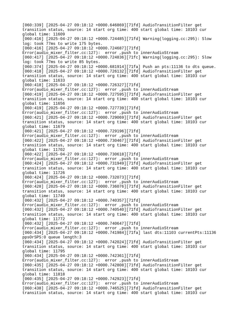 Audio Transition Filter Errors Log | PDF | Shader | Digital Technology