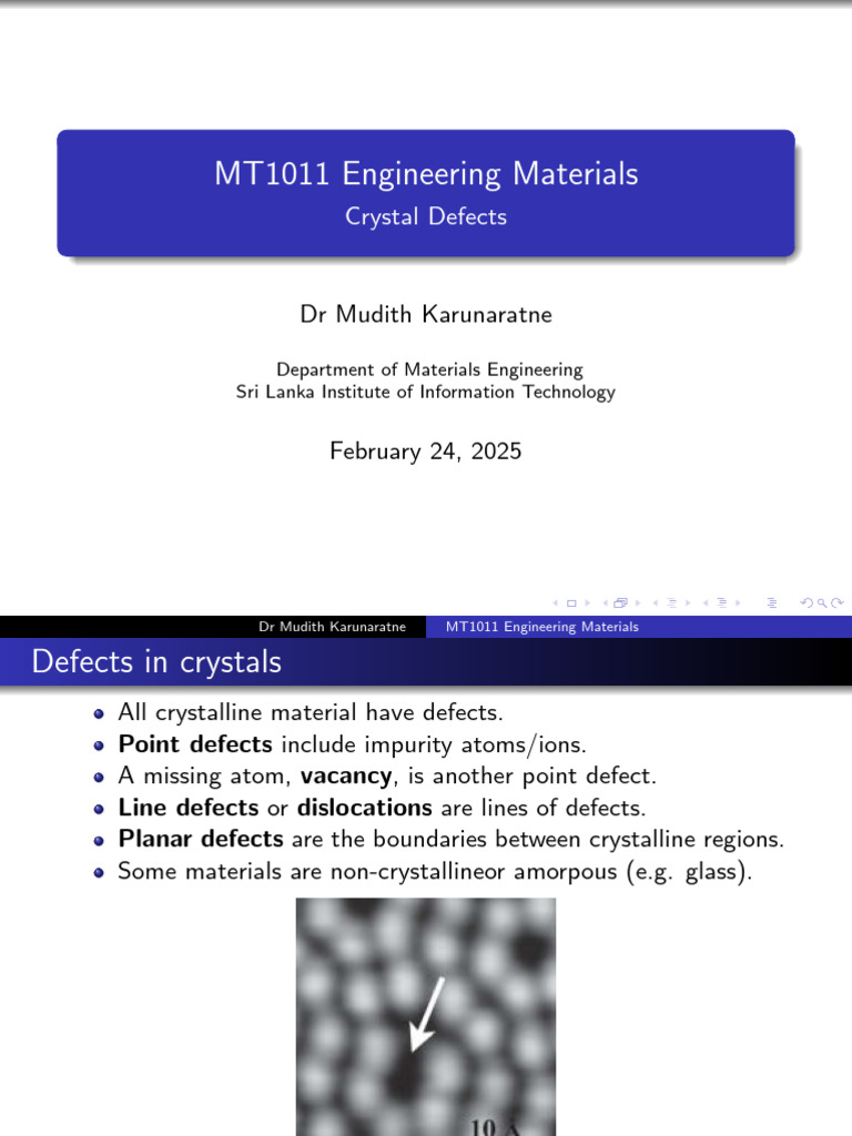 DefectsMT1011 25 | PDF | Dislocation | Crystallographic Defect