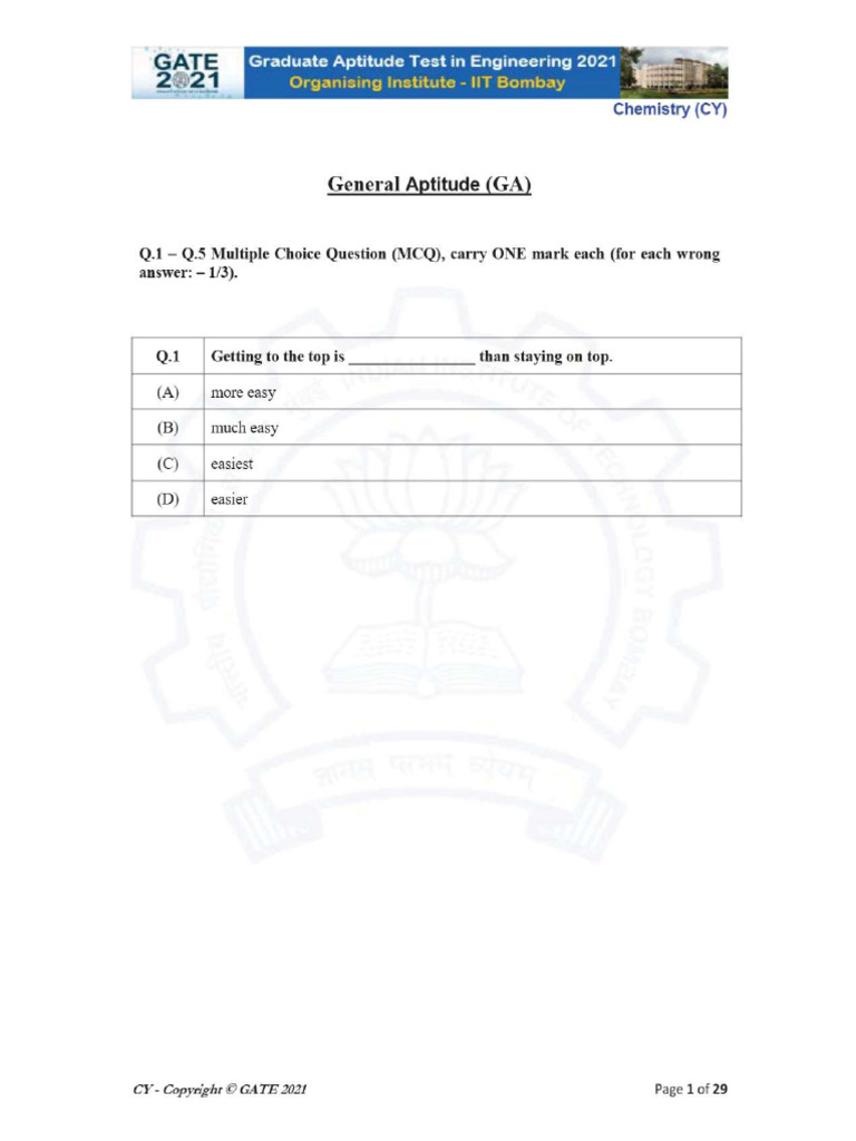 Gate 2021 | PDF