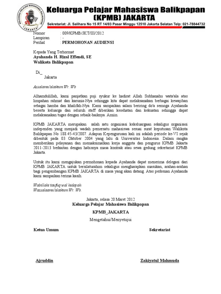 Permohonan Audiensi 1872019 We provide image Contoh Surat Permohonan Rekomendasi Gubernur is similar because our website concentrate on this category users can find their way easily and we show a straightforward theme to find images that allow a customer to find if your pictures are on our website and want to complain you can record a grievance by sending a contact can be obtained.