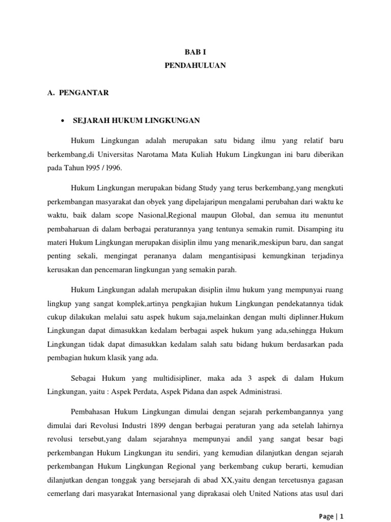 Makalah Hukum Lingkungan Di Indonesia