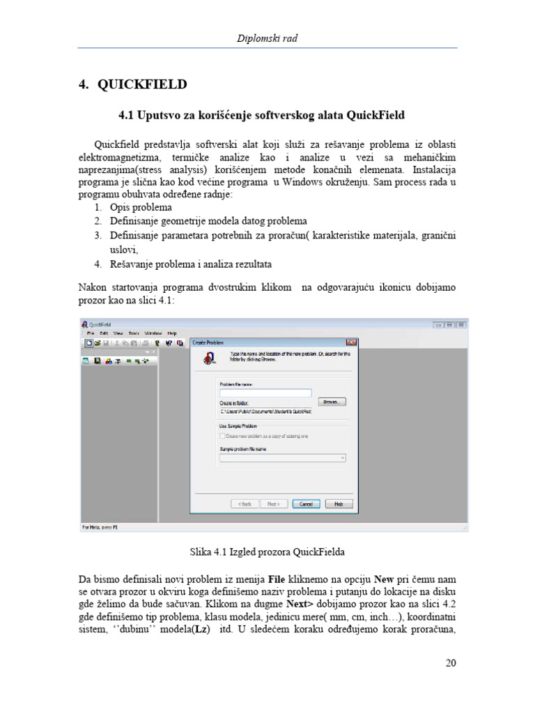 Quickfield: 4.1 Uputsvo Za Korišćenje Softverskog Alata Quickfield | PDF