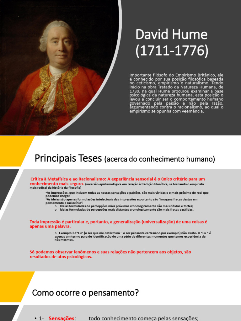 Filosofia do Empirismo de David Hume | PDF | David Hume | Empiricismo
