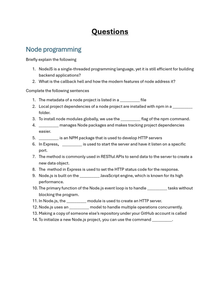 Node.js, Express, Git, MongoDB & Docker Guide | PDF | Software ...