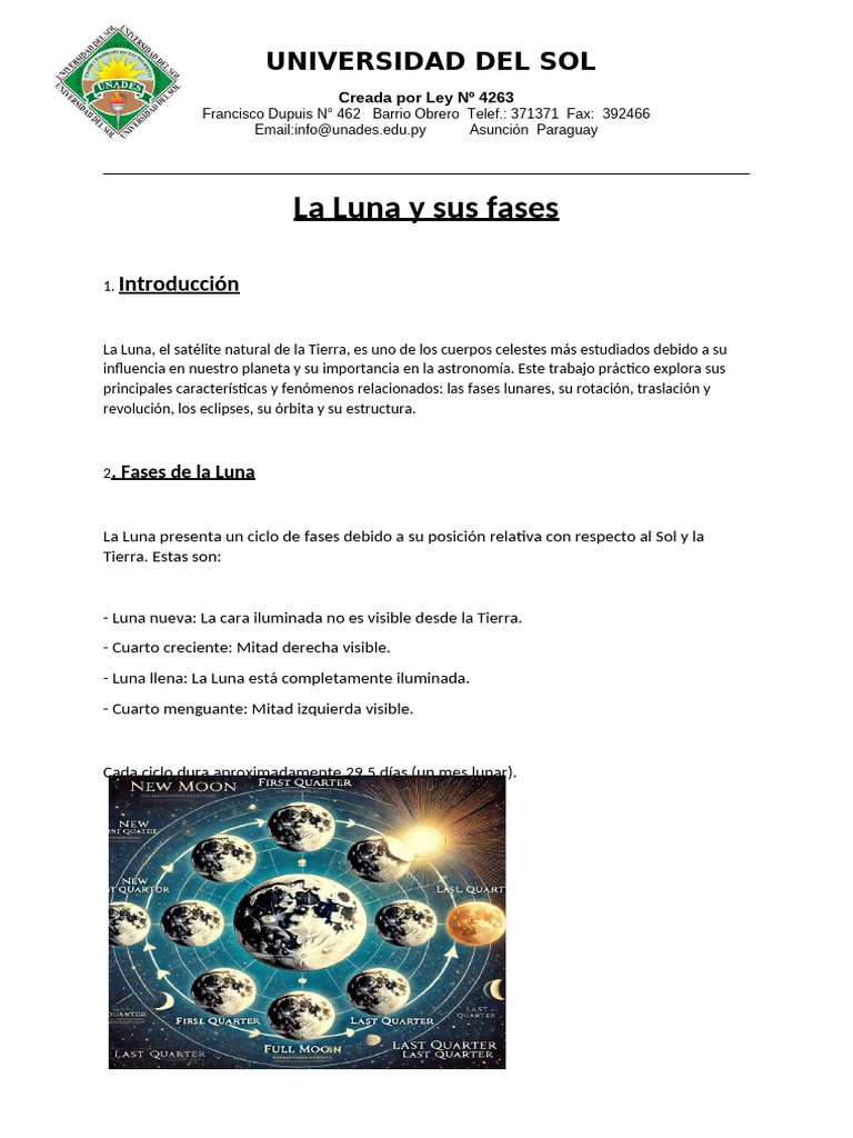 Fases y Estructura de la Luna y Marte | PDF | Luna | Tierra