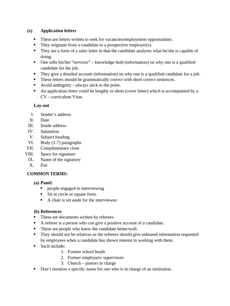 Application Letter Writing Guide | PDF | Employment | Interview