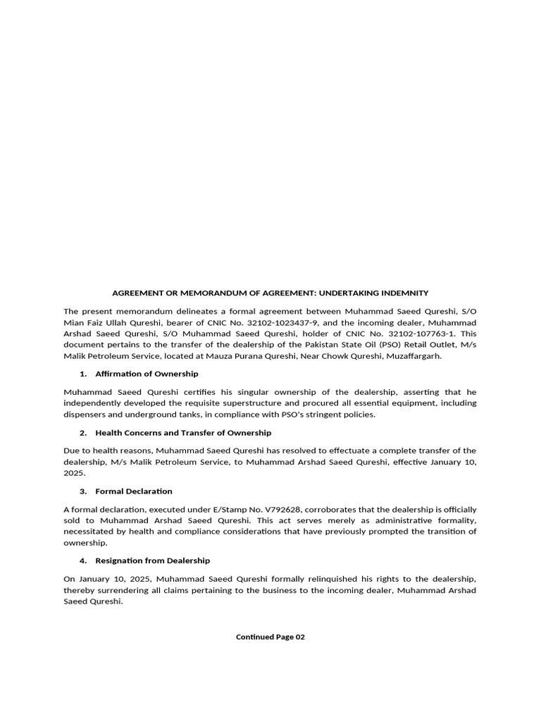 Agreement or Memorandum of Agreement | PDF | Common Law | Government