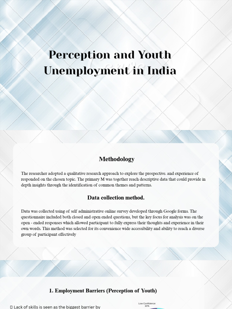 Perception and Youth Unemployment in India | PDF | Survey Methodology ...