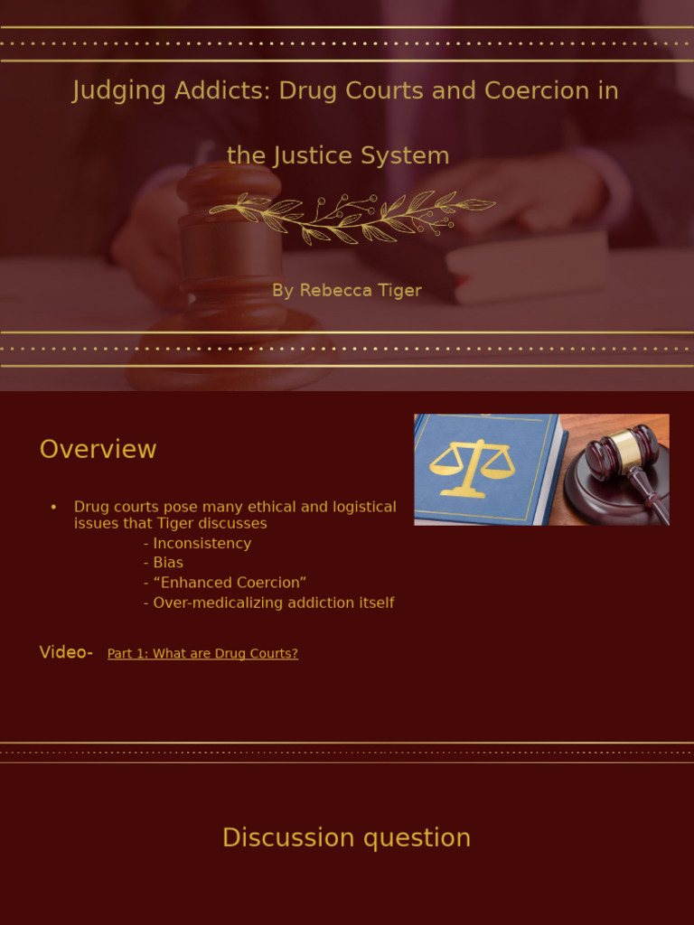Drug Courts: Ethics and Coercion Issues | PDF | Crimes | Crime & Violence
