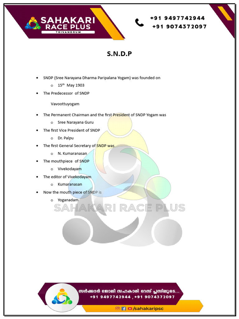 S.N.D.P (ENGLISH) | PDF