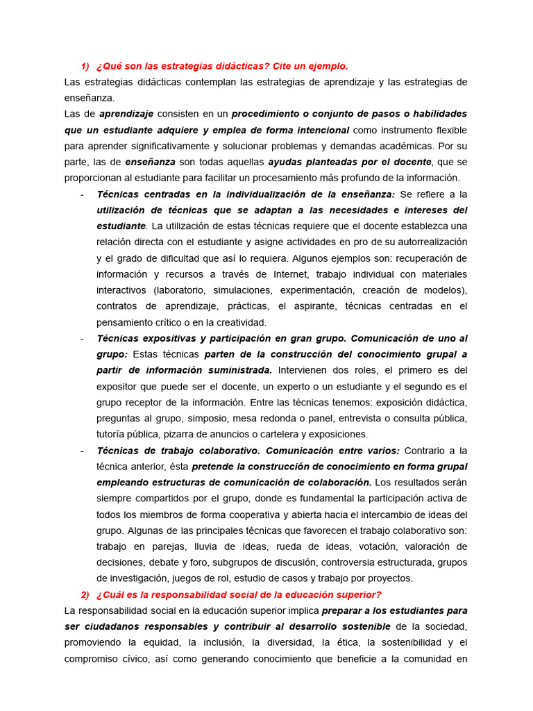 Estrategias Didácticas en Educación | PDF | Plan de estudios | Aprendizaje